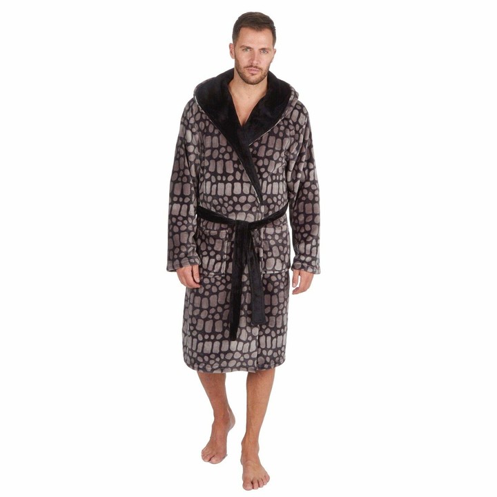 Fashion by Purdashian Mens Robes Dressing Gowns Fleece Waffle Or Cotton