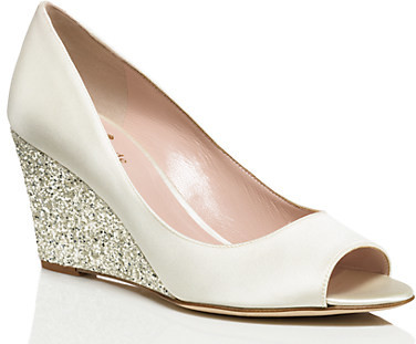 silver dress shoes wedge heel