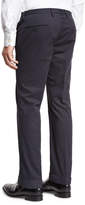 Thumbnail for your product : BOSS Stretch-Cotton Flat-Front Trousers, Navy