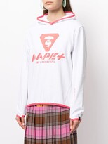 Thumbnail for your product : AAPE BY *A BATHING APE® Logo-Print Cotton Hoodie