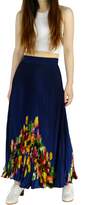 Thumbnail for your product : YSJ Womens Pleated Long Maxi Skirt - 35.4" Chiffon Floral Vintage Bohemian Full Skirts