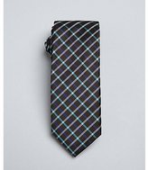 Thumbnail for your product : Ben Sherman aqua and black 'Cambridge Grid' silk skinny tie