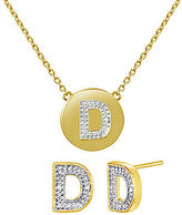 Thumbnail for your product : ADDICTION FINE JEWELRY Diamond Diamond-Accent "D" Pendant Necklace & Earring Set