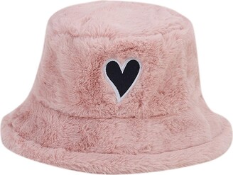 Generic Mens Summer Hats New Love Patch Fisherman Hat Retro Simple Trendy  Basin Hat Autumn and Winter Warm Hat Boy's Bucket Hat Sun Hat Grandpa (Pink  - ShopStyle