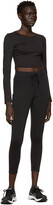 Thumbnail for your product : Alo Black Crop Finesse Long Sleeve Sports Top