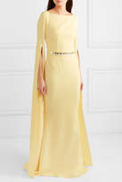 Thumbnail for your product : Safiyaa Crystal-embellished Stretch-crepe Gown - Pastel yellow