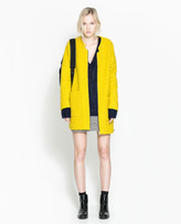 Thumbnail for your product : Zara 29489 Wool Coat With Center Zip
