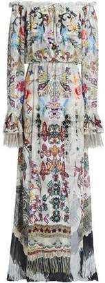 Camilla Raise Your Glass Wrap-effect Printed Silk-chiffon Maxi Dress