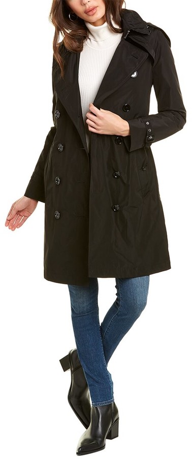 Burberry Black Polyester Trench | Shop the world's largest collection of  fashion | ShopStyle
