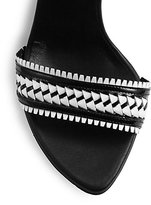 Thumbnail for your product : Proenza Schouler Leather Woven Ankle-Strap Sandals