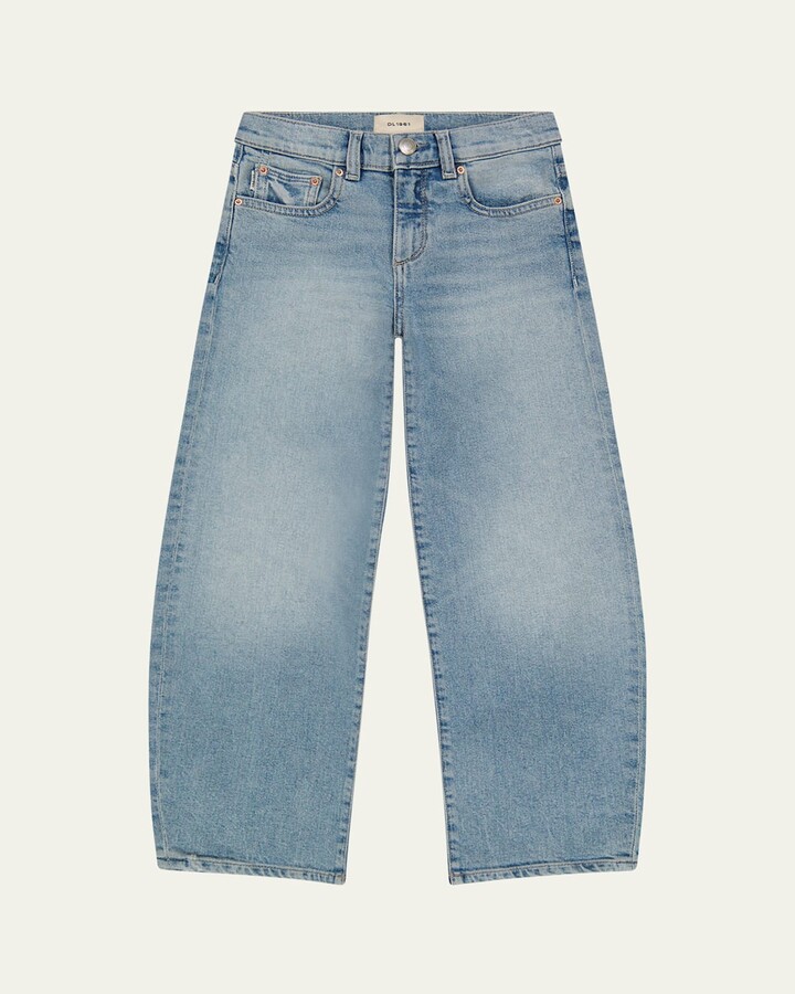 Girl's Lilia Barrel Jeans, Size 7-16