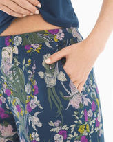 Thumbnail for your product : Soma Intimates Satin Trim Pajama Shorts Fine Foliage Ink