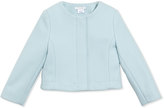 Thumbnail for your product : Chloé Wool Twill Crochet Two-In-One Coat, Light Blue, 12A-14A