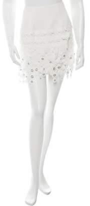 Paco Rabanne Grommet-Accented Cutout Skirt White Grommet-Accented Cutout Skirt