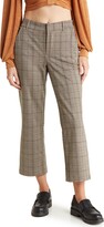 Thumbnail for your product : Democracy High Rise Plaid Crop Flare Trousers