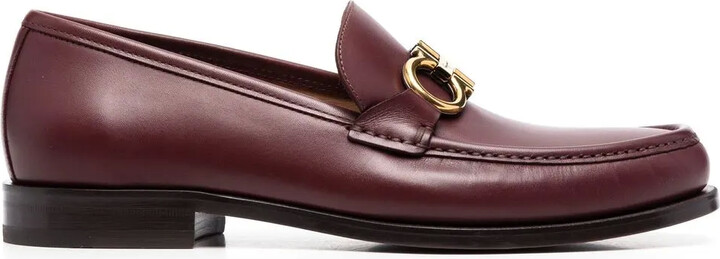 Ferragamo Gancini plaque loafers