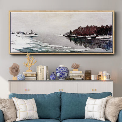 Wexford Home The Neve on the Bank of the Seine 1867- Framed Canvas