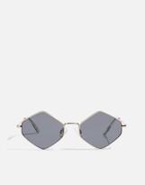 Thumbnail for your product : Topshop metal abstract shape sunglasses