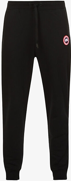 Canada Goose Mens Black Huron Relaxed-Fit Cotton-Jersey Jogging Bottoms M