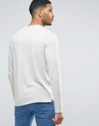 Selected Sweatshirt With Marl Fleck Detail