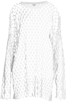 oversized floral mesh top