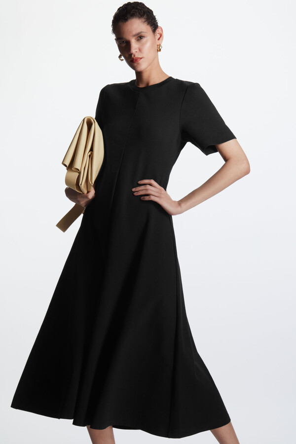COS Short-Sleeved Jersey Midi Dress - ShopStyle