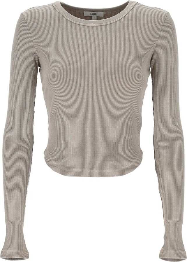 AGOLDE Ribbed Long-Sleeve Top