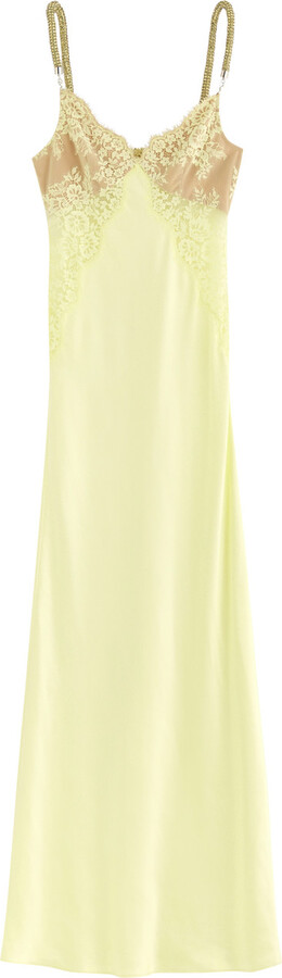 Self-Portrait X Christopher Kane Lace and Satin Maxi Dress