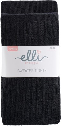 Girls 4-14 Elli by Capelli 2-pk. Cable Knit Sweater Tights