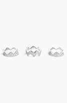 Thumbnail for your product : Eddie Borgo 'Bear Trap' Pavé Stack Ring (Set of 3)