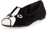 Thumbnail for your product : Marc by Marc Jacobs Shorty Suede Dog-Face Smoking Slipper, Black