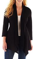 Thumbnail for your product : JCPenney St. John's Bay St. Johns Bay Open-Front Flyaway Cardigan - Plus