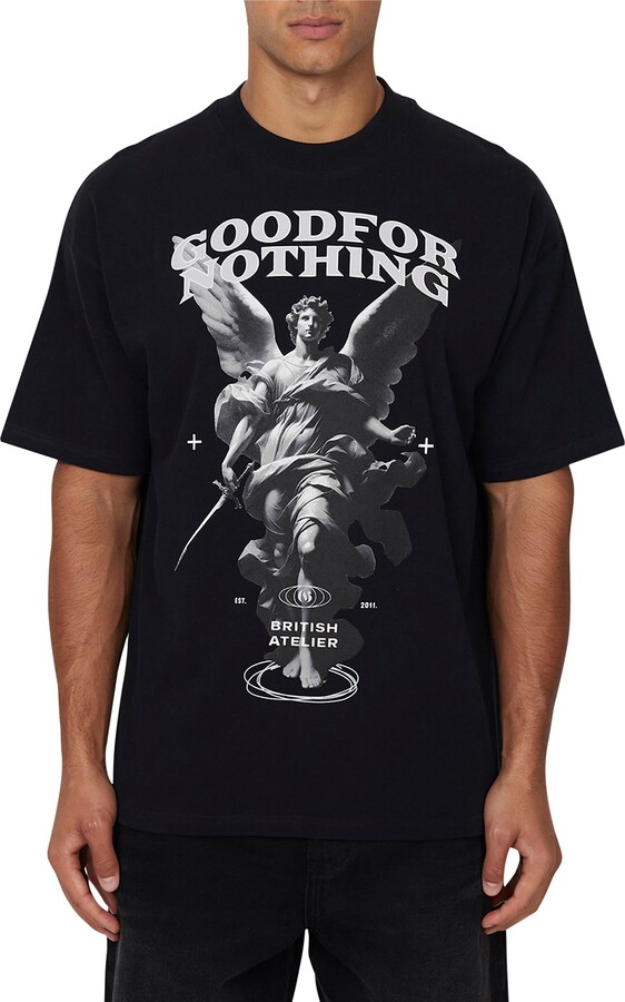 Good For Nothing Statue Print Relaxed T-shirt