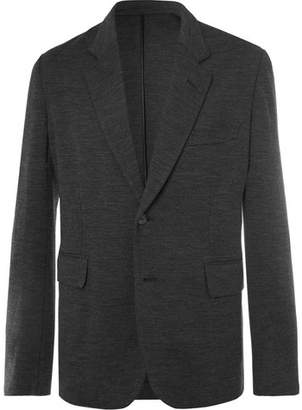 Brioni Dark-Grey Melange Stretch-Virgin Wool Suit Jacket - Men - Dark gray