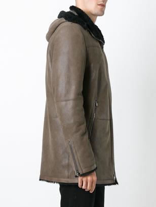 Drome zipped hooded coat
