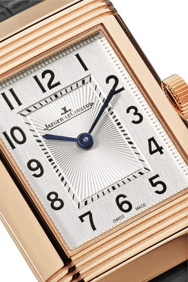 Jaeger-LeCoultre Reverso Classic Duetto 21mm Small Rose Gold, Alligator And Diamond Watch