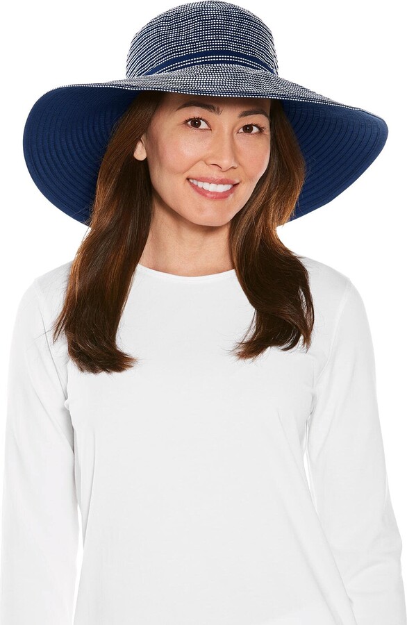 Coolibar UPF 50+ Women's Reversible Zoey Ribbon Hat Sun Protective