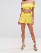 Thumbnail for your product : ASOS DESIGN Shirred Beach Short Two-piece