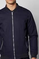 Thumbnail for your product : boohoo Mens Cotton Canvas MA1 Bomber Jacket