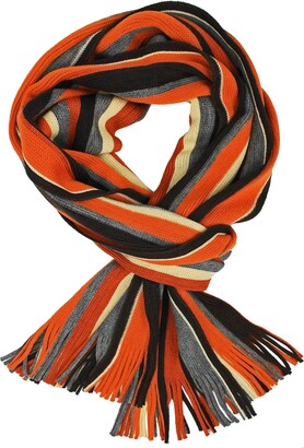Rotfuchs Men's scarf wool scarf knitted scarf pleasantly soft and warm Different colors orange brown gray