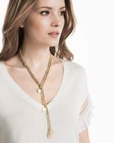 Thumbnail for your product : Whbm Light Brown Leather Lariat Necklace