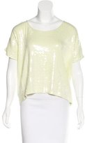 Thumbnail for your product : Robert Rodriguez Sequin Short Sleeve Top w/ Tags