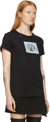 Ann Demeulemeester Black Peacock Print T-Shirt