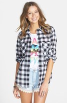 Thumbnail for your product : Timing Gingham Cotton Shirt (Juniors)