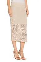 Thumbnail for your product : Altuzarra Millier Crochet-knit Pencil Skirt - Cream