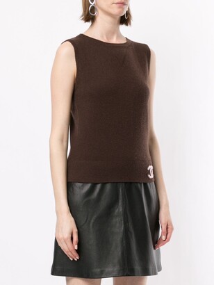 Chanel Pre Owned 2001 Sleeveless Cashmere Top
