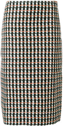 Marni abstract printed pencil skirt