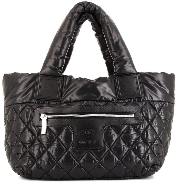chanel quilted tote bag