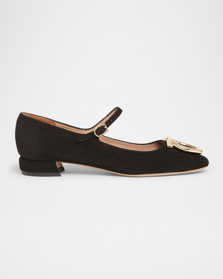 【FERRAGAMO】Black Mesh Varina Ballet Flats Ferragamo Black Zea Mesh Ballerina Flats - ShopStyle