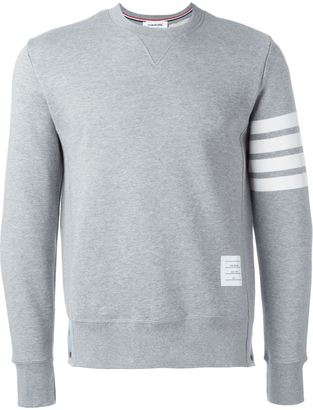 Thom Browne Pullover Sweatshirt With Engineered 4-Bar Stripe